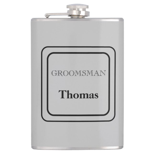 Petaca Vinyl Wrapped Flask-Groomsman (Anverso)