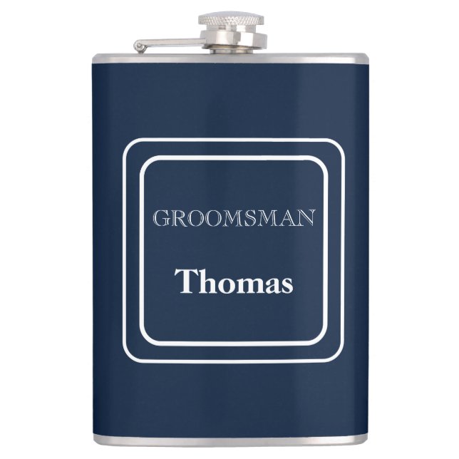 Petaca Vinyl Wrapped Flask-Groomsman (Anverso)