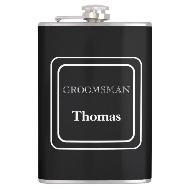 Petaca Vinyl Wrapped Flask-Groomsman (Anverso)