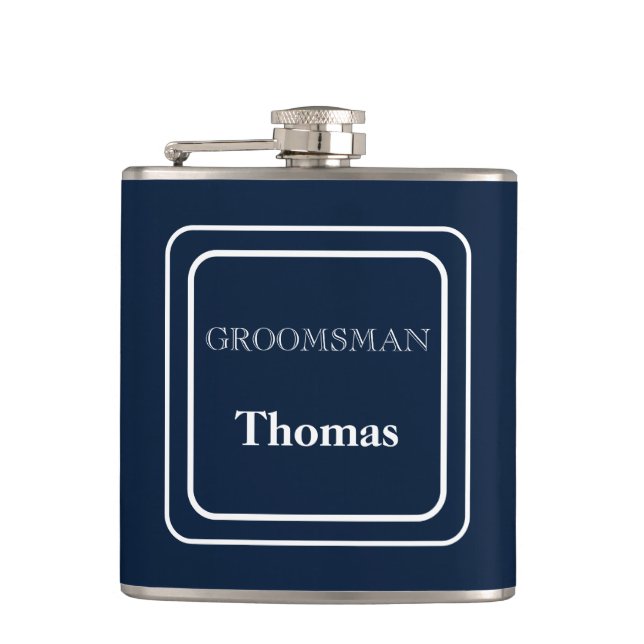 Petaca Vinyl Wrapped Flask-Groomsman (Anverso)