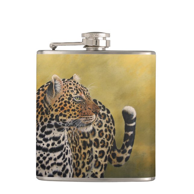 Petaca Vinyl Wrapped Flask - Leopard (Anverso)