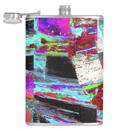 Petaca Vinyl Wrapped Flask – Neon Pulse