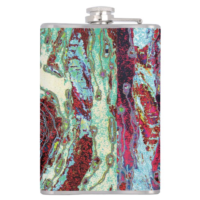 Petaca Vinyl Wrapped Flask – Strata Pulse (Reverso)