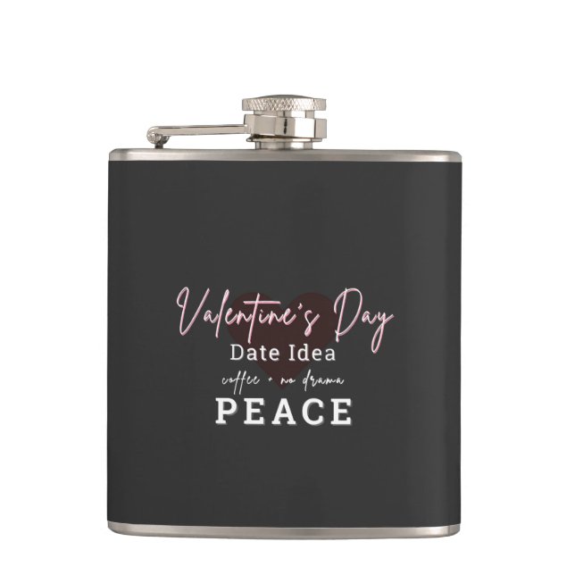 Petaca Vinyl Wrapped Flask Valentines Day Peace (Anverso)