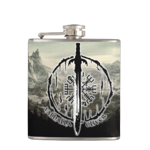 Petaca Vinyl Wrapped Flask, Valhalla Oliver 6