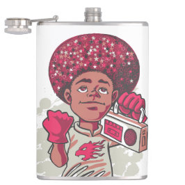 Petaca Vinyl Wrapped Flask – YOUTH Power Afro & Boombox