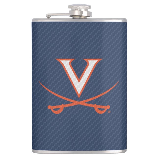 Petaca Virginia Cavaliers Carbon Fiber (Anverso)