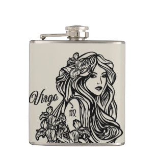 Petaca Virgo La Virgen Zodiaco Dorado
