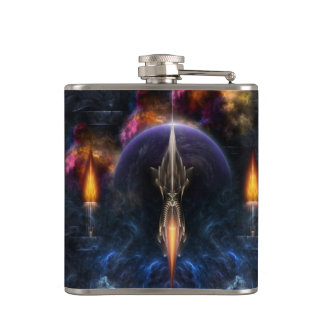Petaca Visión Del Flight Fractal Art Flask De Acero Inoxi