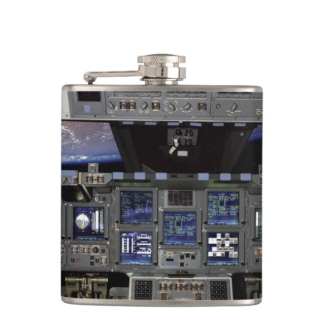 Petaca Vista de la ventana de la órbita terrestre del tra (Anverso)