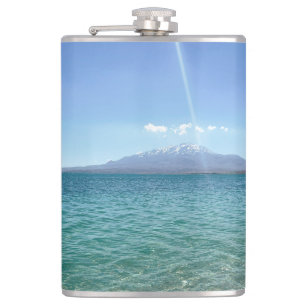 Petaca Vista del agua cristalina Blue Sky Beach Vibe Tran