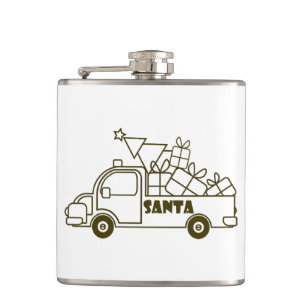 Petaca Vista lateral del camión de Navidades de esquema