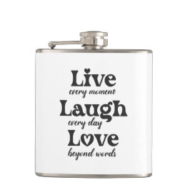 Petaca vivir, reír, amar - tres hermosas palabras