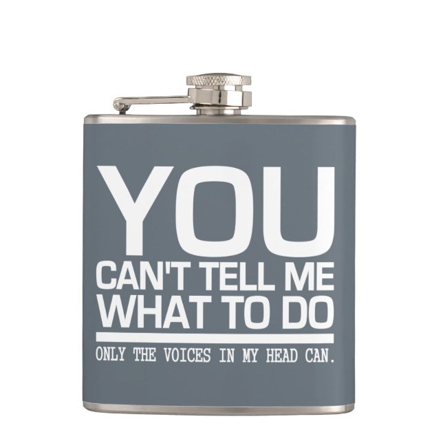 Petaca VOCES EN EL frasco DE MI personalizado DE LA CABEZ (Anverso)