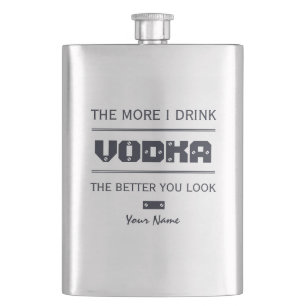 Petaca VODKA personalizado frasco de monograma
