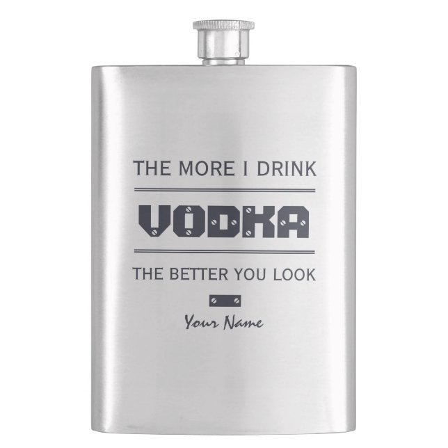 Petaca VODKA personalizado frasco de monograma (Anverso)