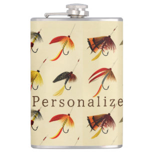 Petaca Volantes de lagos de pesca con mosca vintage atrae