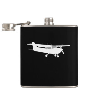 Petaca Vuelo clásico de la silueta de Cessna de los