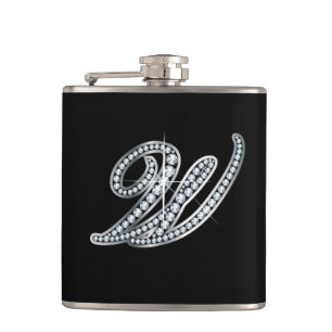 Petaca W Script "Diamond Bling" Flask