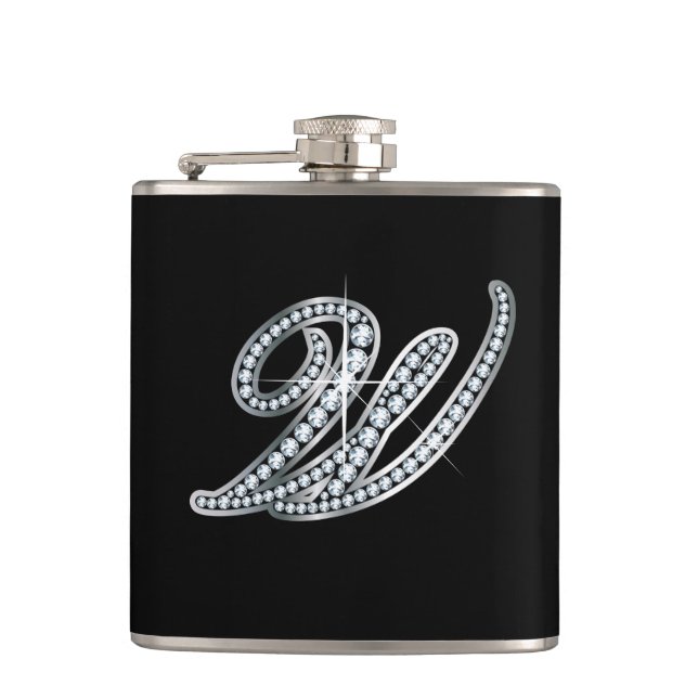 Petaca W Script "Diamond Bling" Flask (Anverso)