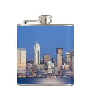 Petaca WA, Seattle, horizonte de Seattle y Elliott Bay 3