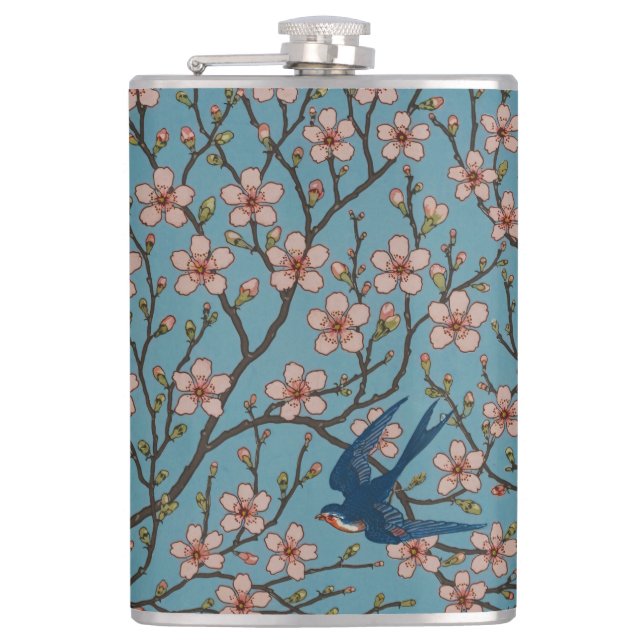 Petaca Walter Crane Almond Blossom y Swallow (Anverso)