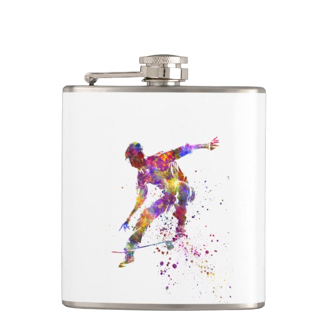 Petaca watercolor skater (Anverso)