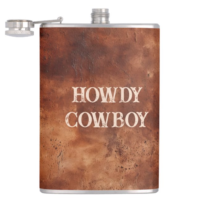 Petaca Western Brown Howdy Cowboy Brown (Abierto)