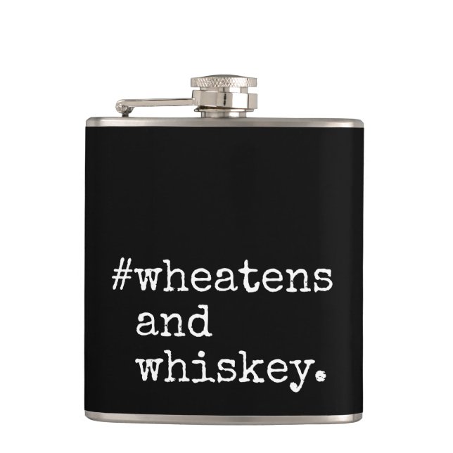 Petaca Wheatens y whisky (Anverso)