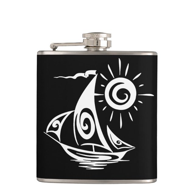 Petaca Whimsical Lazy Sailboat (Anverso)