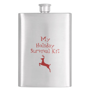 Petaca Whimsical Red Deer My Holiday Survival Kit