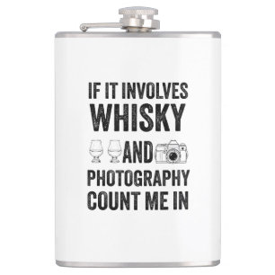 Petaca Whisky y Fotografía - Diseño de Hobby Divertido
