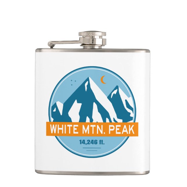 Petaca White Mountain Peak California Stars Moon (Anverso)