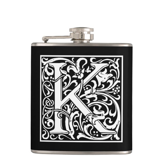 Petaca William Morris Alphabet "K" (Anverso)