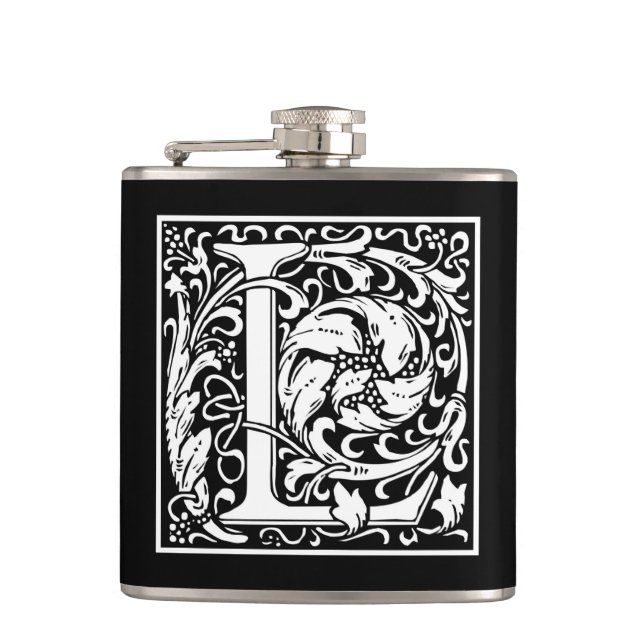 Petaca William Morris Alphabet "L" (Anverso)