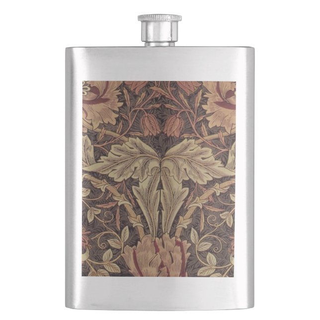 Petaca William Morris Honeysuckle Arte Inglés Clásico (Anverso)