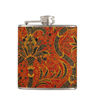 Petaca William Morris India Red Floral