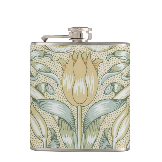 Petaca William Morris Lily y Pomegranate Flower Classic (Anverso)