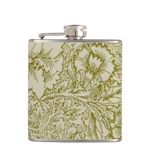Petaca William Morris Poppy Classic Floral Green