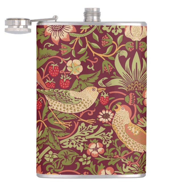 Petaca William Morris Strawberry Thief Flask (Abierto)