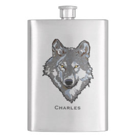 Petaca Wolf Personalizado Flask
