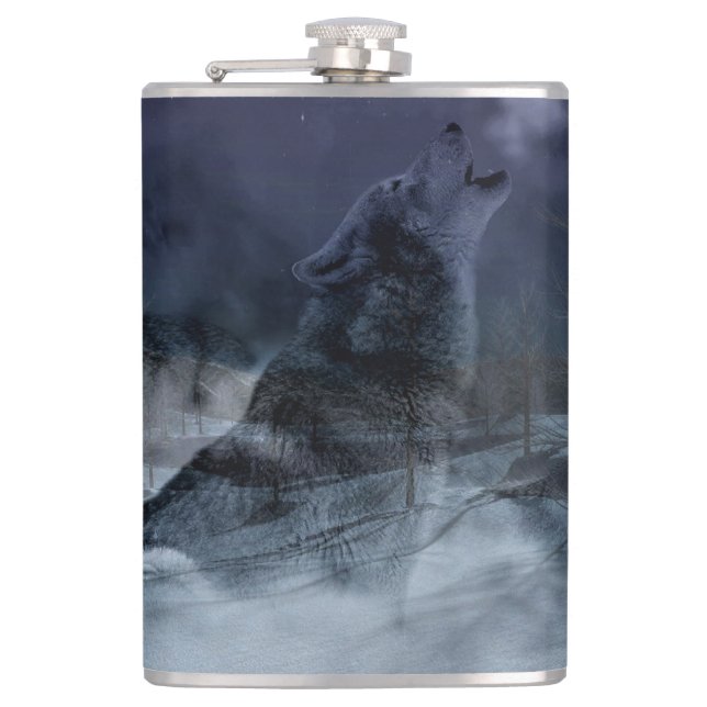 Petaca Wolf Spirits Howling (Anverso)