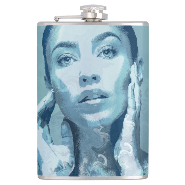 Petaca "Woman in Blue" (Anverso)