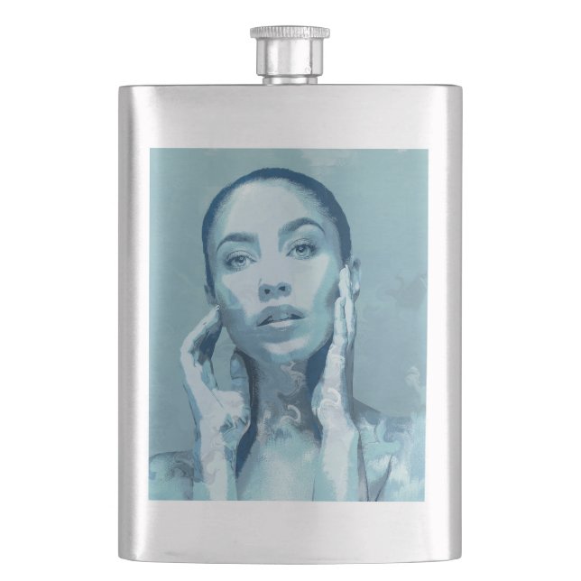 Petaca "Woman in Blue" Premium Canvas  (Anverso)