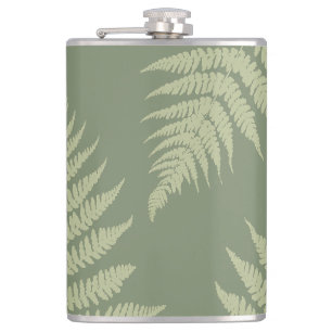 Petaca Woodland Fern Leves Personalizado Colores de fondo