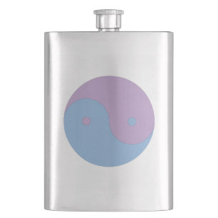 Petaca Yin Yang Purple y Blue Peace Meditation Design