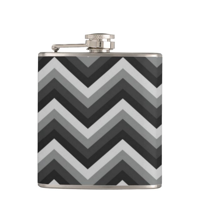 Petaca Zigzag retro Chevron del modelo (Anverso)
