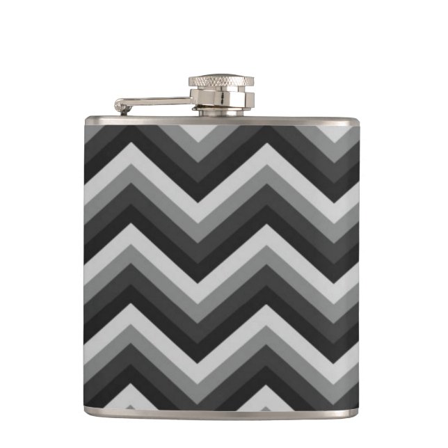 Petaca Zigzag retro Chevron del modelo (Anverso)