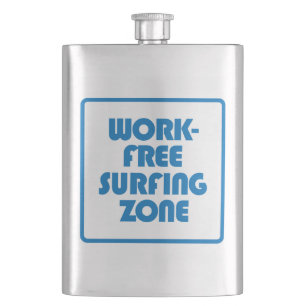 Petaca Zona de Surfing libre de trabajo