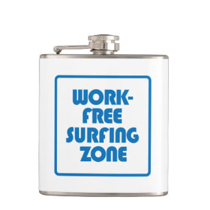 Petaca Zona de Surfing libre de trabajo